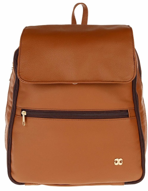 Mochila piel cognac 1