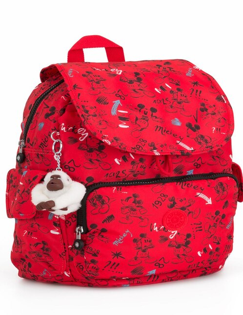 Mochila Kipling roja con diseño gráfico en Liverpool