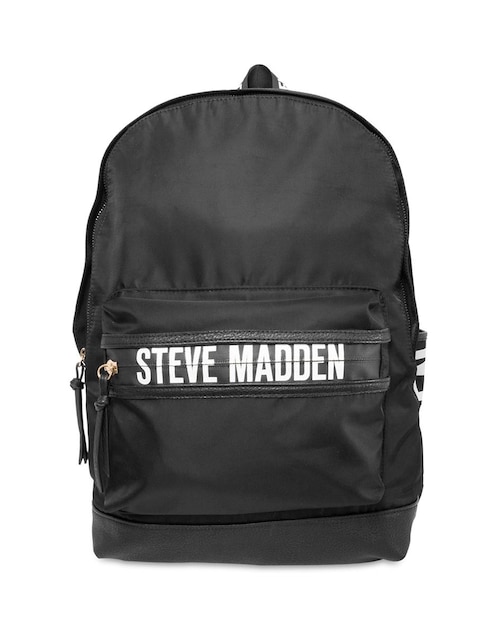 Mochila Steve Madden negra con logotipo |