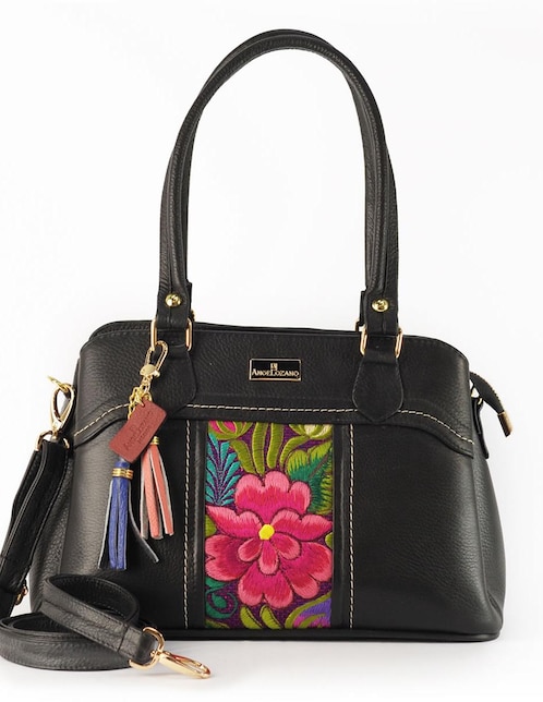 Bolsa satchel Angelozano México Querido de piel para mujer