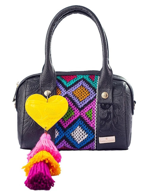 Bolsa bowler Angelozano Alix de piel para mujer