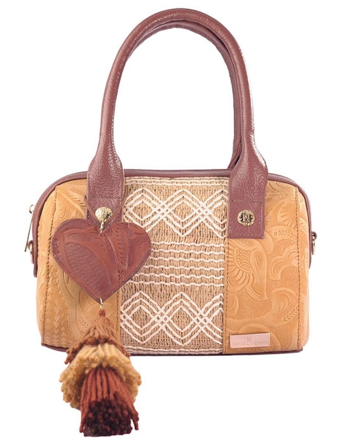 Bolsa bowler Angelozano Alix de piel para mujer