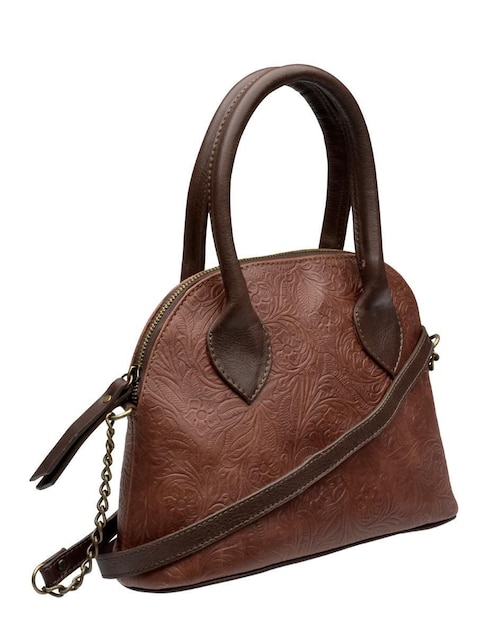 Bolsa bowler Hj Hinojosa de cuero para mujer