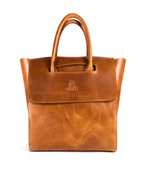 Bolsa flap Woge México de piel para mujer