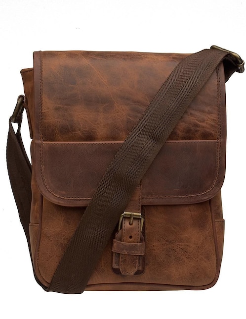 Bolsa messenger de piel unisex 1