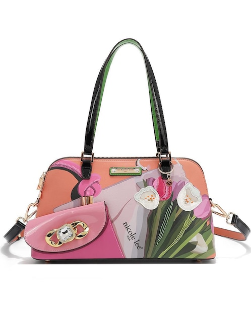 Bolsa bowler Nicole Lee Violet Blossom para mujer