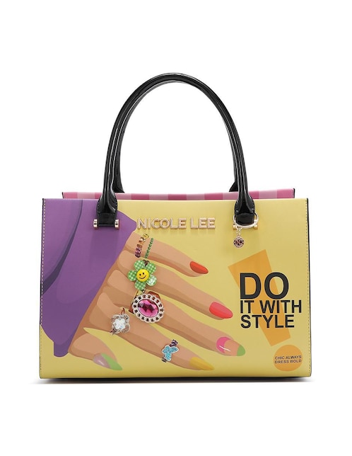 Bolsa satchel Nicole Lee Nail Polish para mujer