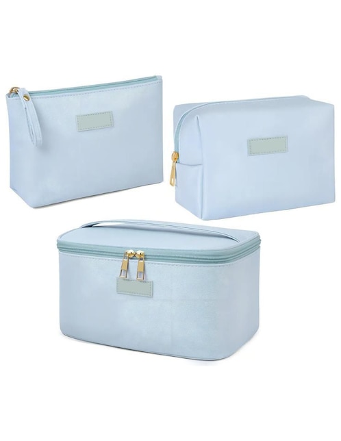 Set cosmetiquera Lab.g impermeable de piel 3 piezas