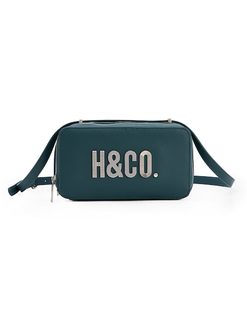CROSSBODY H&CO, VERDE AZULADO