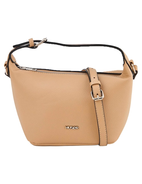 CROSSBODY HUSER BASICS, BEIGE