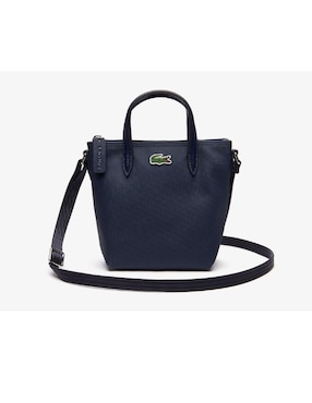 Bolsa Crossbody Lacoste Cierre Gris Obscuro Saffiano