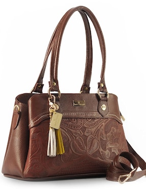 Bolsa satchel Angelozano México Querido de piel para mujer