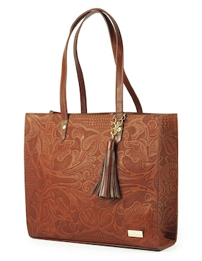 Bolsa tote AngeLozano Leonora piel broche texturizada