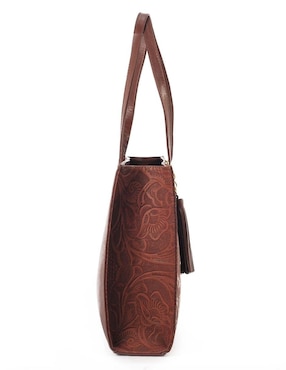 Bolsa tote AngeLozano Leonora piel broche texturizada