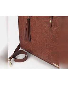 Bolsa tote AngeLozano Leonora piel broche texturizada