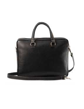 Maletín Portafolio AngeLozano de piel negro 18 pulgadas casual