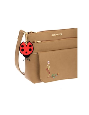 Bolsa crossbody Jennyfer 8882 con detalle floral bordado