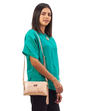 Bolsa wristlet Angelozano México Querido de piel