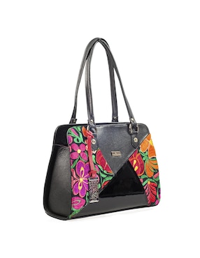 Bolsa tote Angelozano SALMA PIEL TELAR de piel