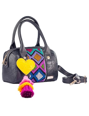 Bolsa bowler Angelozano Alix de piel para mujer