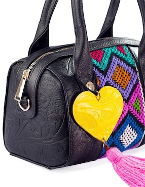 Bolsa bowler Angelozano Alix de piel para mujer