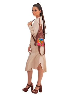 Bolsa messenger Angelozano Celia de piel para mujer