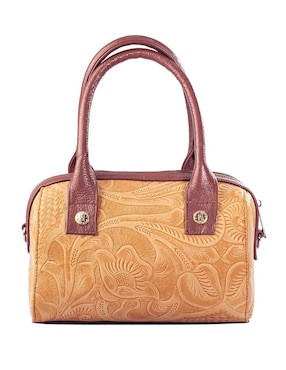 Bolsa bowler Angelozano Alix de piel para mujer