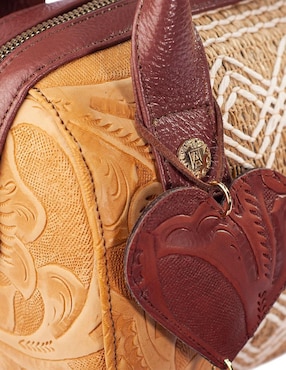 Bolsa bowler Angelozano Alix de piel para mujer