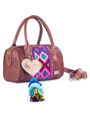 Bolsa bowler Angelozano Alix de piel para mujer