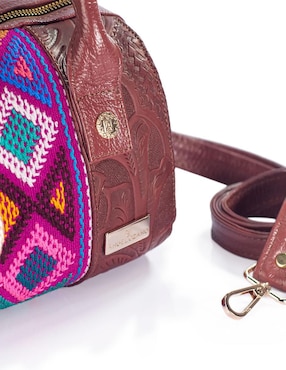 Bolsa bowler Angelozano Alix de piel para mujer
