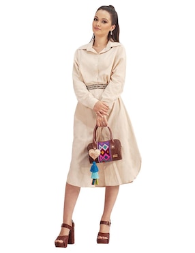 Bolsa bowler Angelozano Alix de piel para mujer