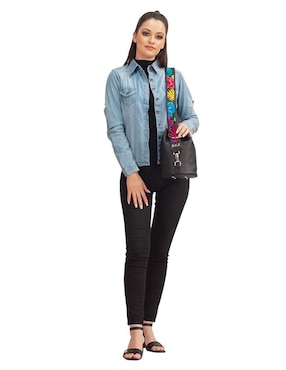 Bolsa bucket Angelozano Dolores de piel para mujer