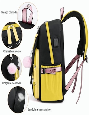 Mochila casual Genérica impermeable unisex
