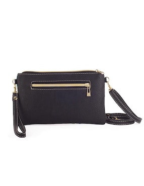 Bolsa crossbody Angelozano Dalia Grabada Negro de piel para mujer