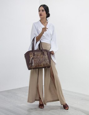 Bolsa tote Angelozano Maya de piel para mujer