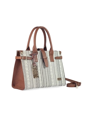 Bolsa satchel Angelozano Samantha de piel para mujer