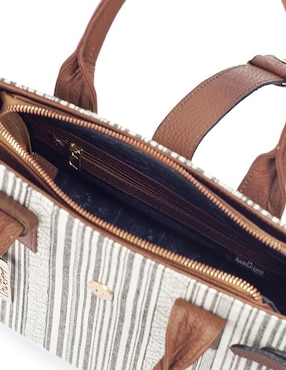 Bolsa satchel Angelozano Samantha de piel para mujer