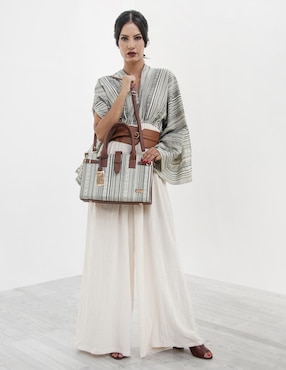 Bolsa satchel Angelozano Samantha de piel para mujer