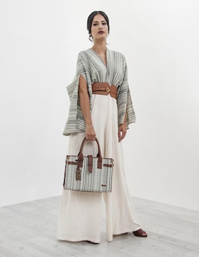 Bolsa satchel Angelozano Samantha de piel para mujer