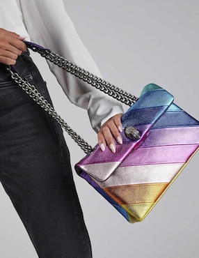 Bolsa flap Kurt Geiger Multi Arcoiris Mediana de piel para mujer