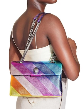 Bolsa flap Kurt Geiger Multi Arcoiris Mediana de piel para mujer