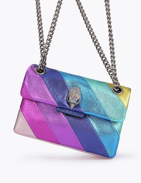 Bolsa flap Kurt Geiger Kensington Mini de piel para mujer