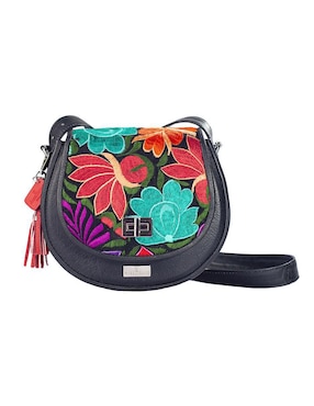 Bolsa Crossbody AngeLozano Natalia Telar De Piel Para Mujer