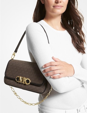 Bolsa flap Michael Kors Parker Medium de cuero para mujer