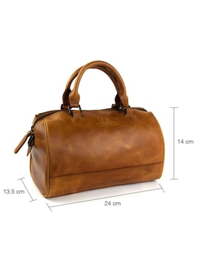 Bolsa bowler Woge México de piel para mujer