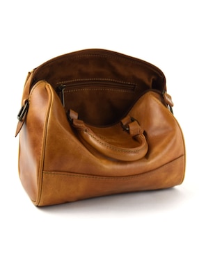 Bolsa bowler Woge México de piel para mujer