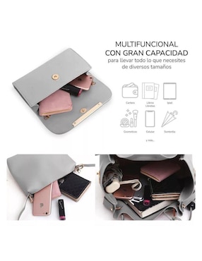Bolsa tote Genérica Universal de cuero para mujer