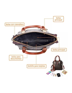 Bolsa crossbody Genérica Universal de cuero para mujer
