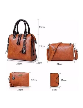 Bolsa bandolera Genérica de cuero para mujer