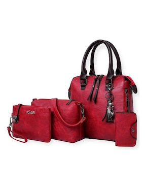 Set De Bolsa Lab G De Cuero Para Mujer